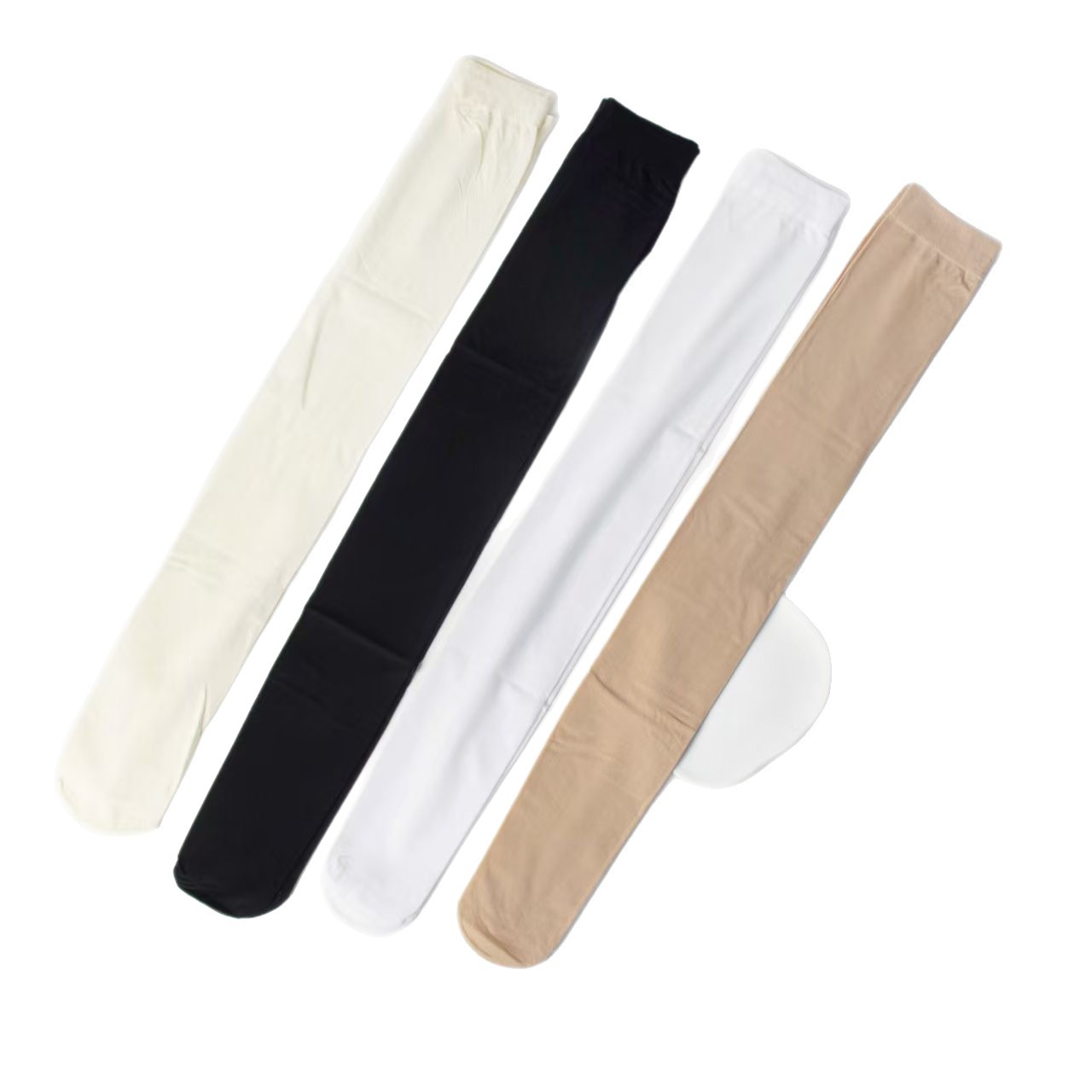 Extra Long Over-The-Knee White Jk Socks Silicone Non-Slip Velvet Summer Thin Japanese Style Black Silk Thigh Socks Slimming Legs