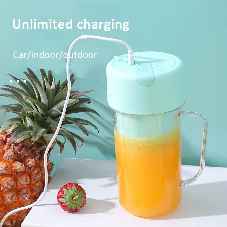 Cross-border suction tube juice cup household juicer USB rechargeable portable juicer juice cup
