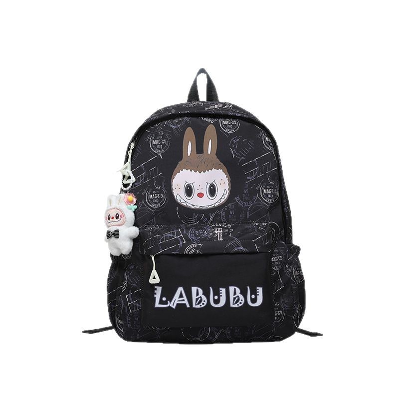 New Backpack Female High School Student Schoolbag Trendy Cartoon Rab Cloth Backpack Fashion Outgoing Casual Backpack