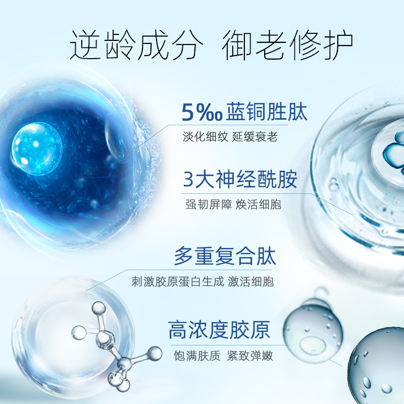 Blue Copper Peptide Essence 1% Smear-On Anti-Wrinkle Hydrating Moisturizing Youth Fixing Essence Firming Anti-Wrinkle Essence