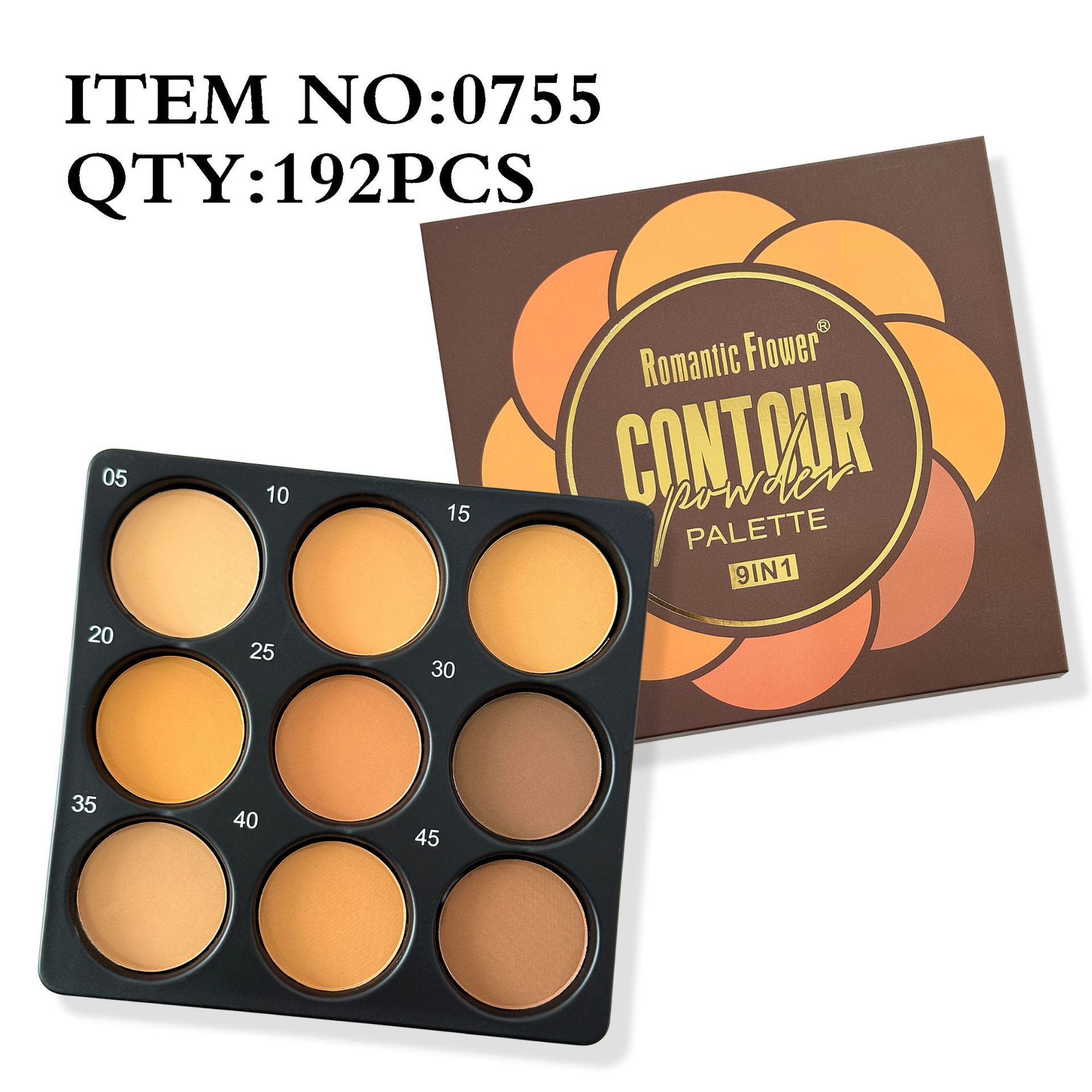 Special for foreign trade cross-border export 9-color dark powder cake repair plate concealer matte waterproof durable natural makeup plate