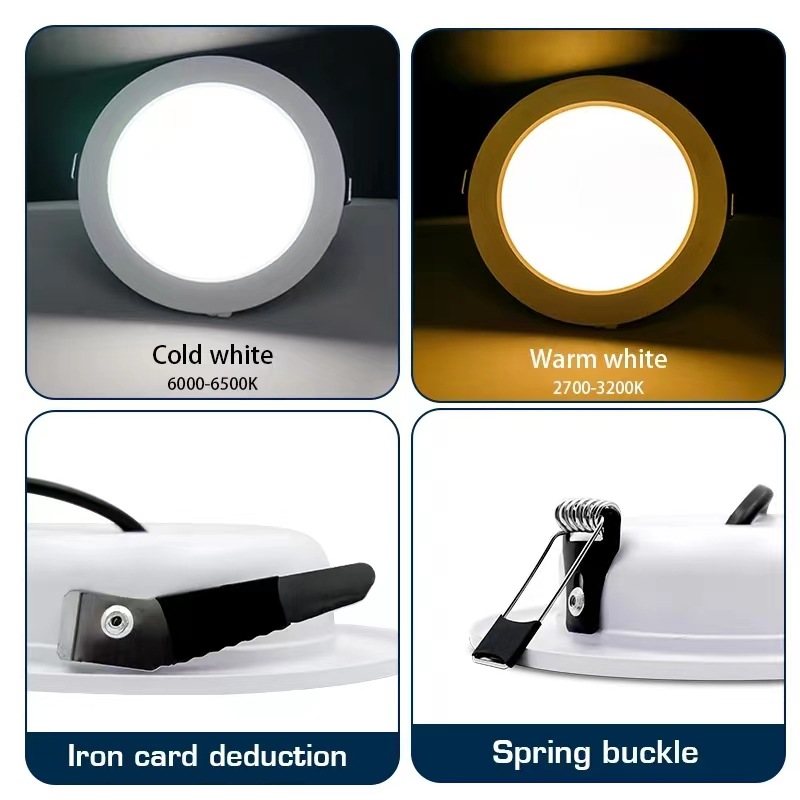 Fourth Generation Cross-Border Gold Silver White Downlight 110Vdc12V Embedded Led Spotlight Home Living Room Ceiling Light