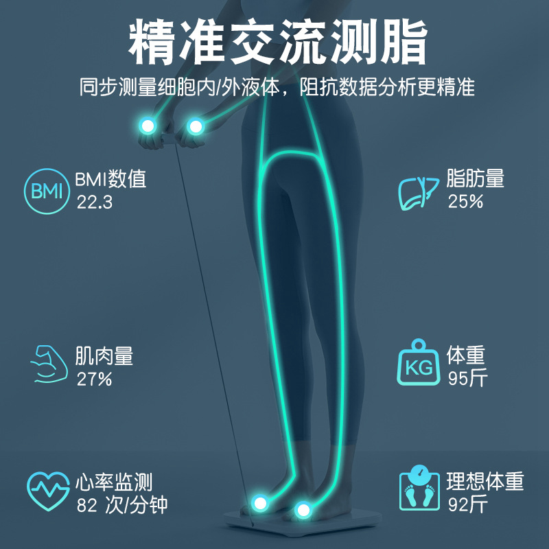 New Product Launch Eight-Electrode Body Fat Scale Weight Scale Professional Human Body Meter Intelligent Precision Digital Scale Gym Meter