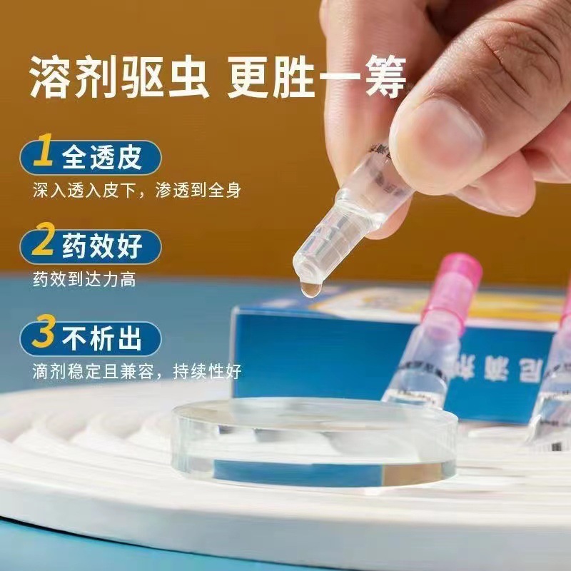 [Price of 10 Bottles] Pet Medicine Chitin A+B Drops Two-In-One Dog and Cat External Deworming Drops Can Be Used for Pregnant Animals