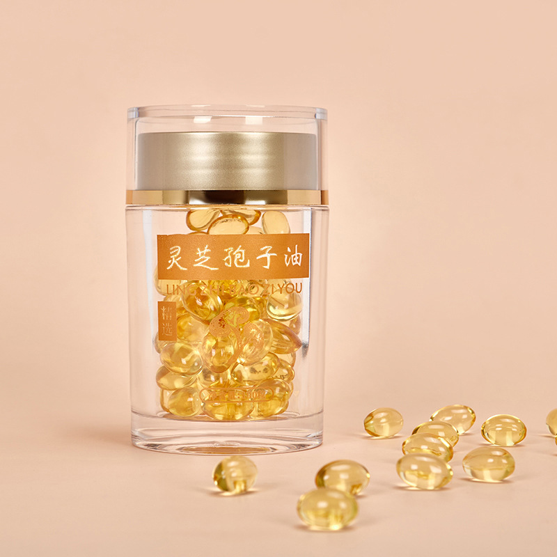 Ganoderma lucidum spore oil soft capsule 100 grain spore oil blue cap Ganoderma lucidum spore oil high triterpene blue cap wholesale bulk