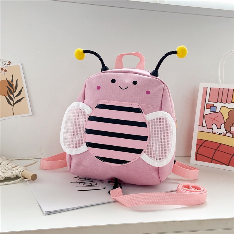 New Cute Little Bee Anti-Lost Children's Backpack Boy Cartoon Backpack Baby Kindergarten Girl School Bag