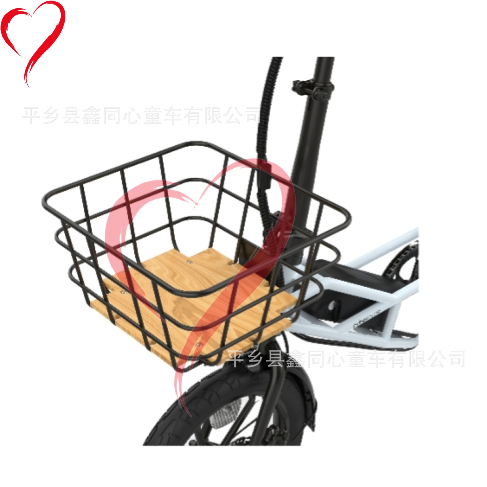 Customized Bicycle with Wooden Basket, Iron Pipe Basket, Thick Bicycle Basket, Rear-Mounted Front Bicycle