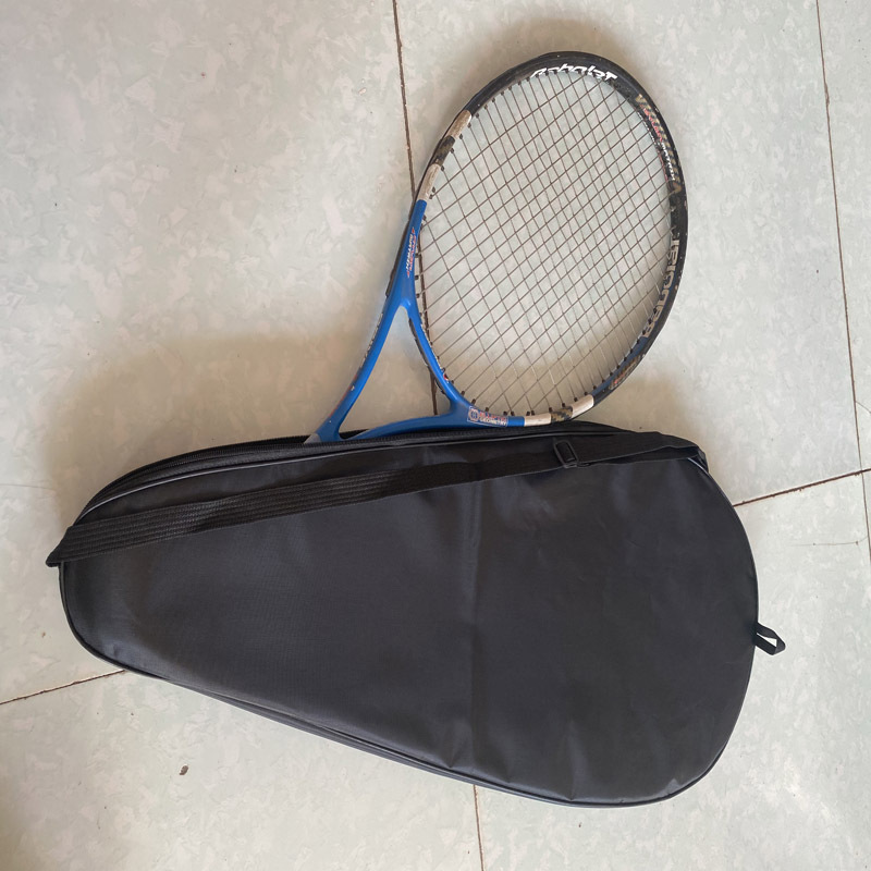 Tennis racket cover bag single tennis racket bag shoulder bag adult racket Oxford cloth mesh bag waterproof wear-resistant