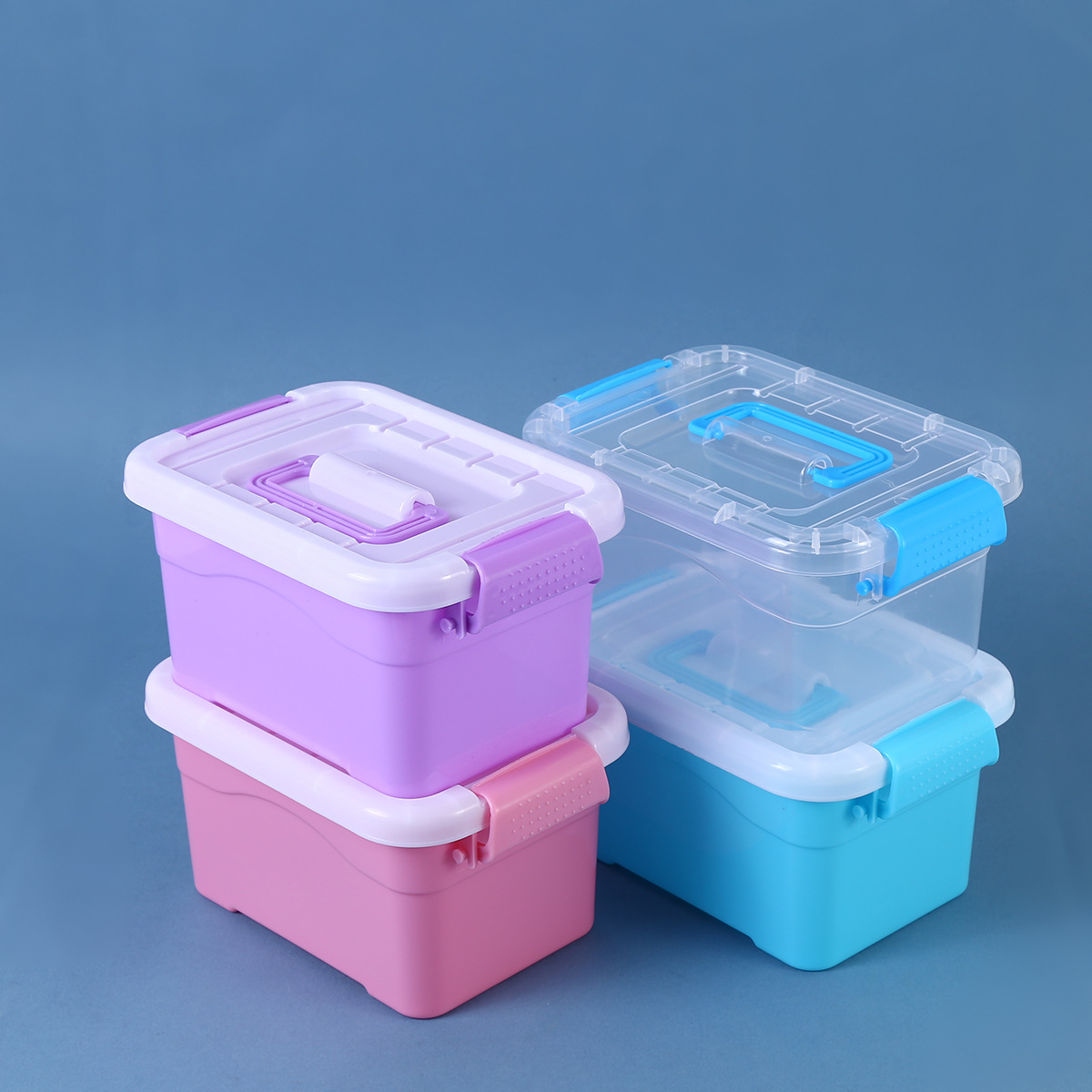 Multi-specification transparent plastic storage box laundry beads children's toys Lego storage box stationery puzzle storage box