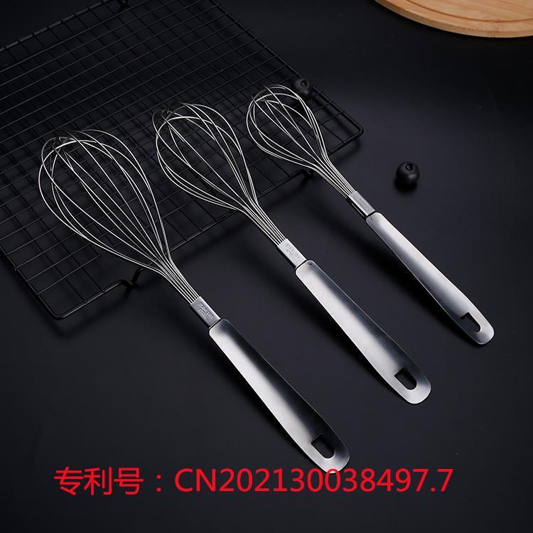 304 wooden handle egg beater stainless steel pizza knife cake shovel egg beater kitchen gadget series lace double wheel