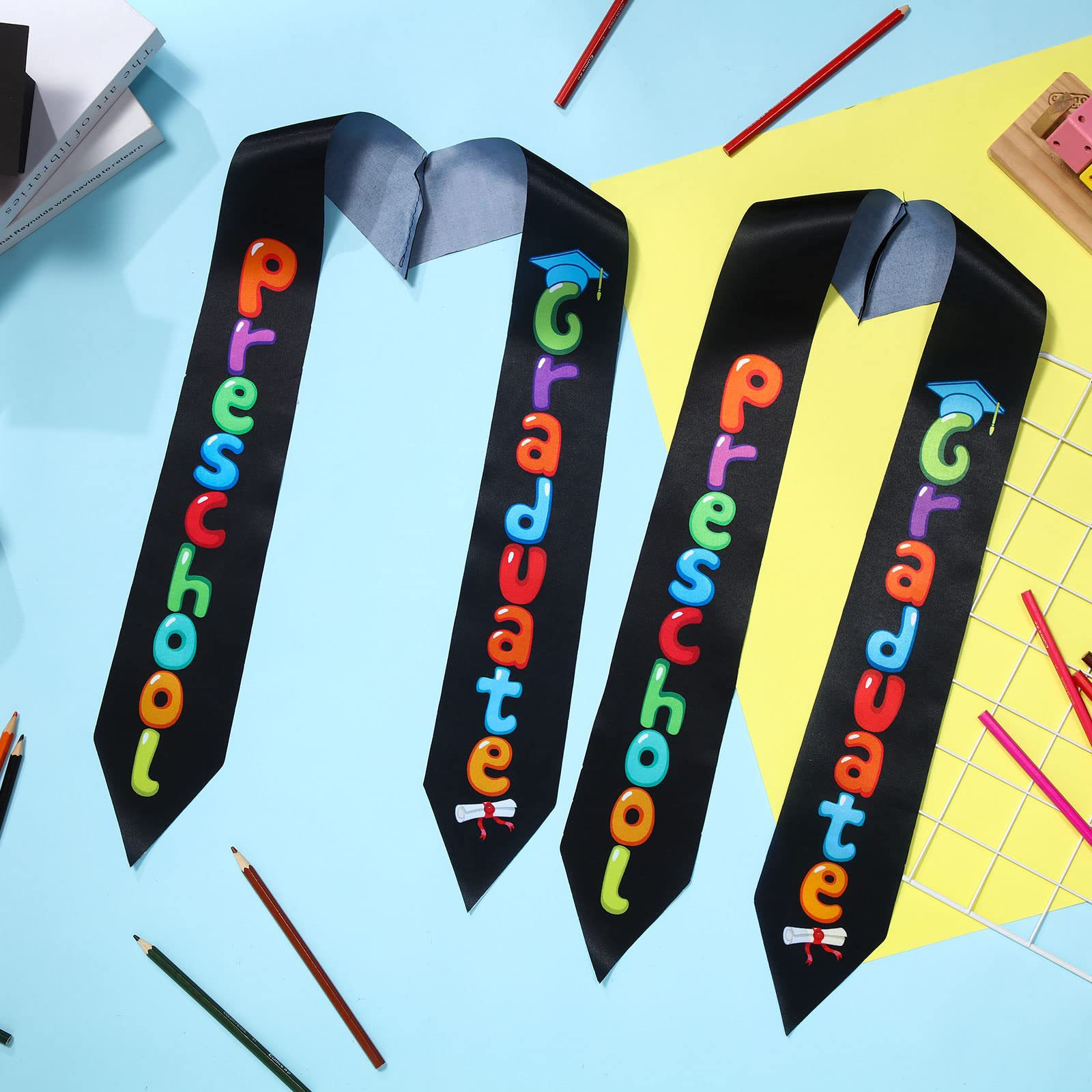 Кросс-бордерный выпускной сезон для детей, этикетка с лентой, наградная шаль из атласа