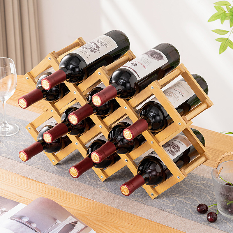 Desktop Wine Rack Living Room Wine Cabinet Ornaments Inclined Multi-Layer Household Wine Cabinet Rack Storage Rack Simple Wine Rack