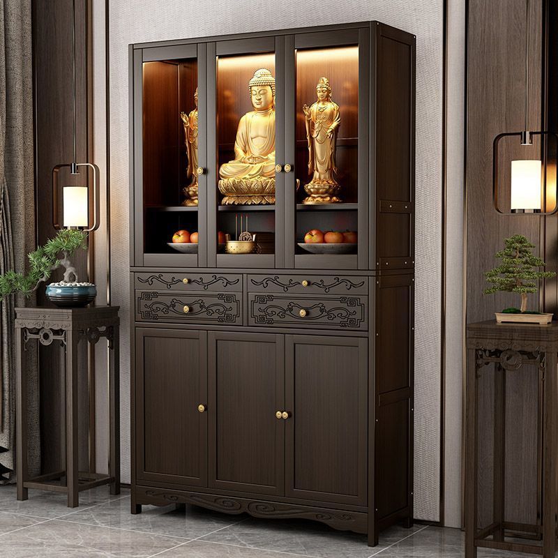 New Chinese-Style Buddhist Altar Cabinet for Home Use, Standing Cabinet for God of Wealth, Cabinet for Guanyin Buddha Statue, Altar Table, Incense Table