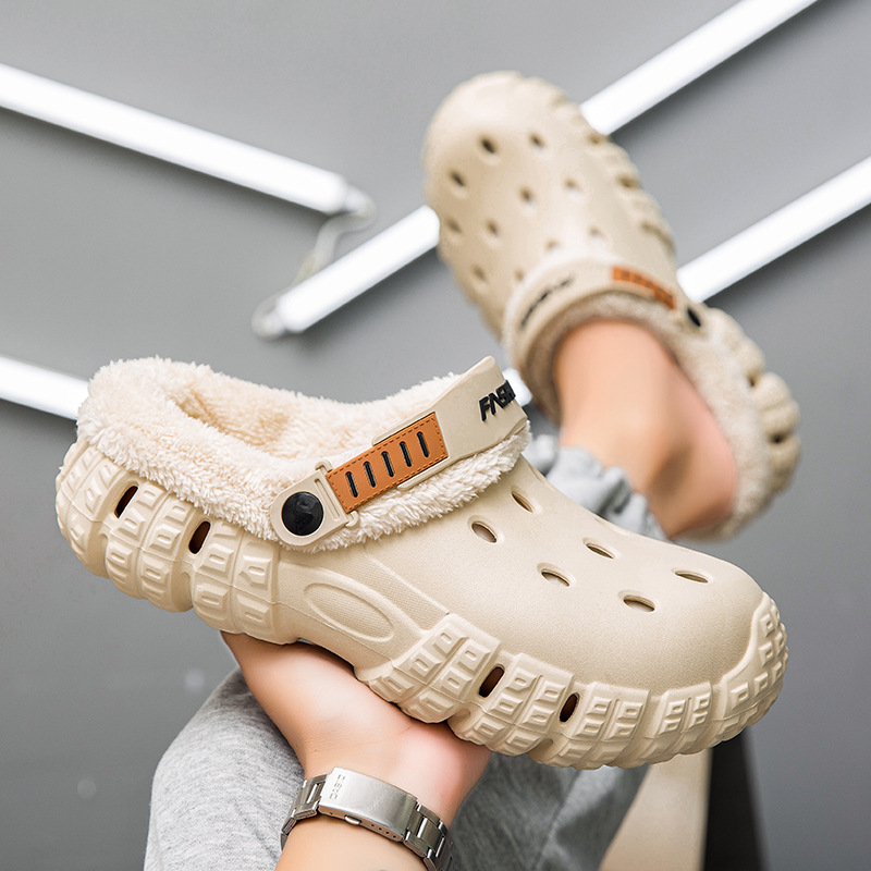 Dung-feeling Cave Shoes Women's Winter Classic Outwear Fashionable Non-slip Thick Bottom Warm Wear-resistant Cotton Shoes for Couple