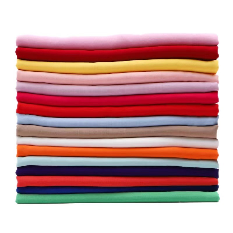 Artificial Cotton Fabric Pure Cotton Silk Summer Solid Color Baby Pajamas Clothing Fabric Cotton Silk Cotton Cloth Full Polyester Lining