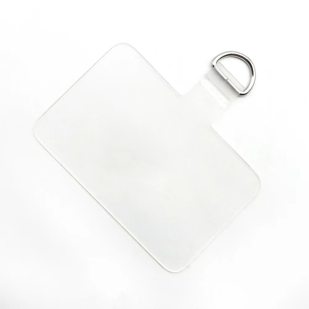 Mobile phone back sticker lanyard clip hanging patch 304 stainless steel D buckle anti-loss transparent HD pendant