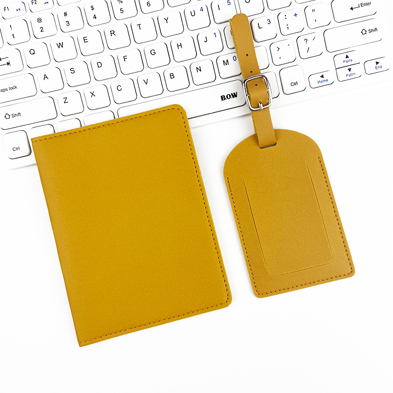 Cross-border in stock custom enterprise logo LOGO can be bronzed UV silk screen printing and other craft Passage cover Passage holder Luggage tag