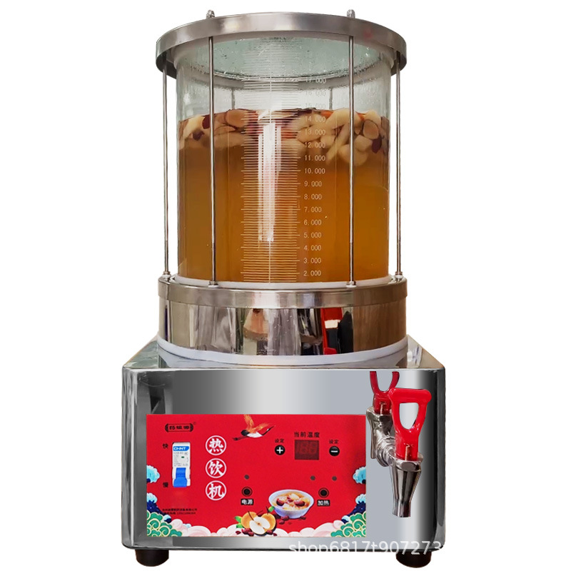 Commercial Glass Pot Machine for Making Small Pear Soup, Sour Plum Soup, Stewed Fruit Tea, and Beverage Preparation with Electric Heating