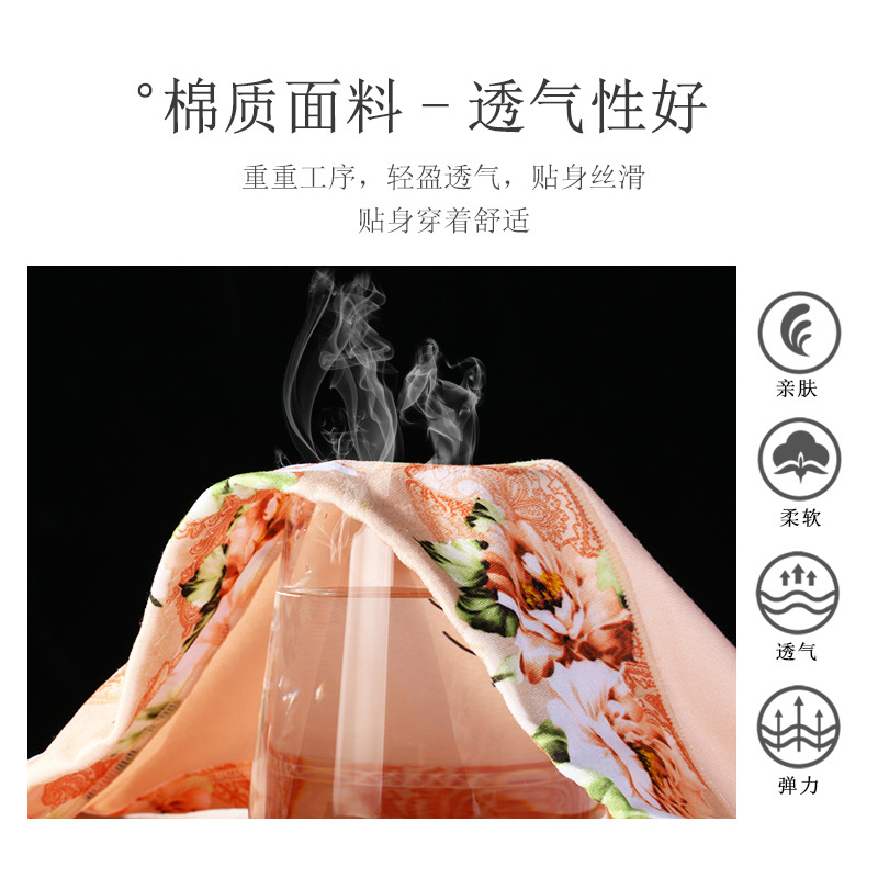 Plus Size Underwear Russian Pure Color Printed Floral Big Mom Style Sexy Beautiful Buttocks Export Plus Fat High Waist Briefs