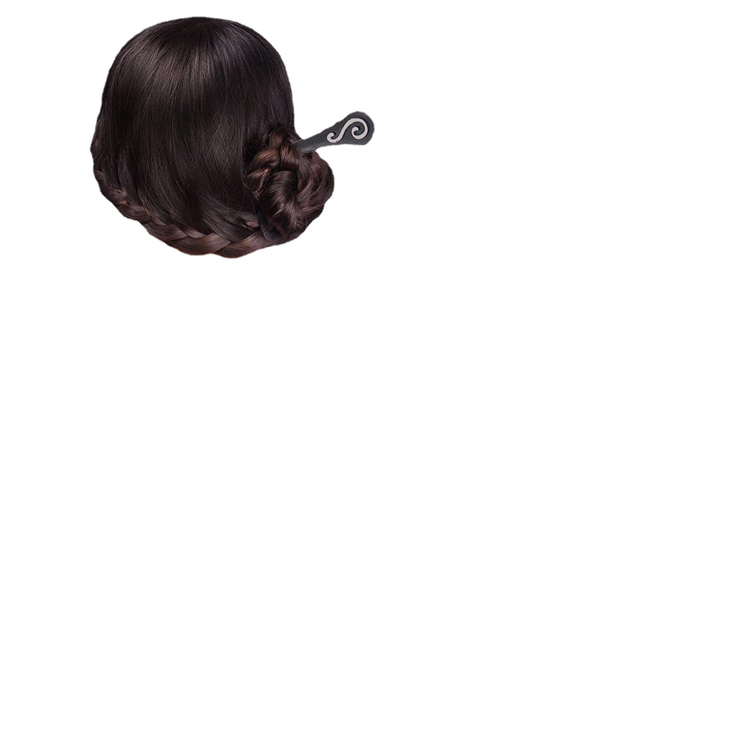 Black Wooden Hairpin Women's Antique Simple Ball Hair Accessories Summer High-end Feeling Disc Hair Headwear Elegant Hanfu Hairpin