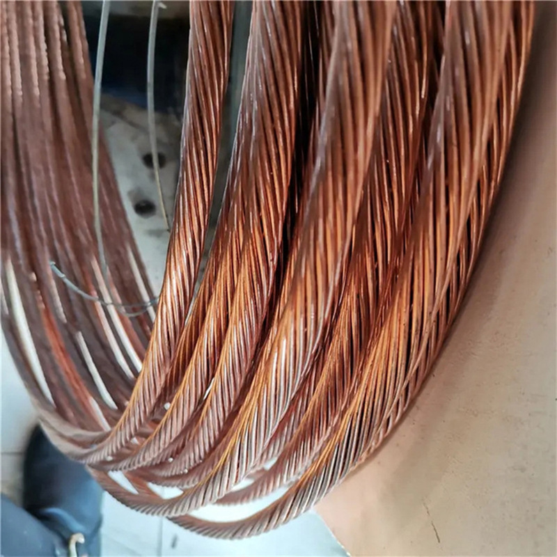 Copper-clad steel strand copper-plated steel strand grounding wire factory lightning protection down conductor braided copper-clad steel strand