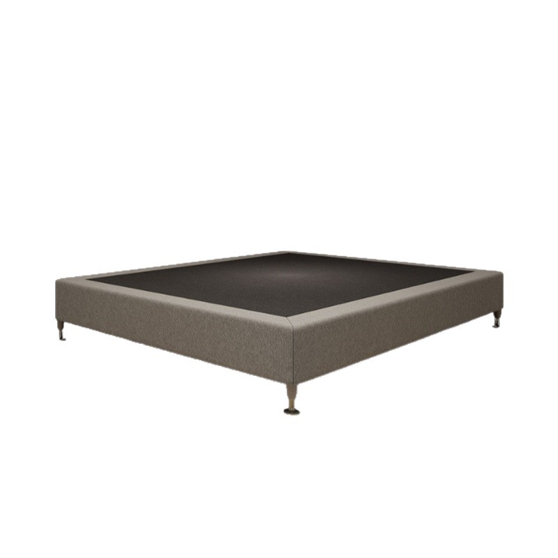 Customized Hotel Bed Frame Without Headboard, Guesthouse Bed Frame, Hotel Furniture, Standard Room Fabric Bed Frame 1.2m Cross-Border Hot Sale