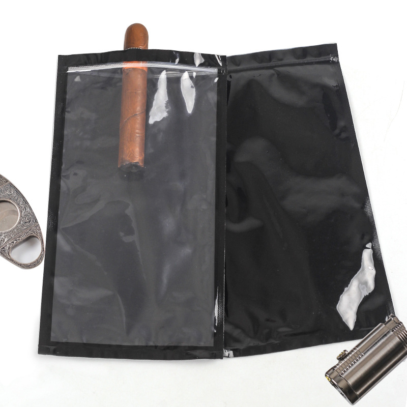 Cigar portable bag transparent sealed moisturizing storage bag cigar moisturizing bag cigar supplies moisturizing bag Outdoor
