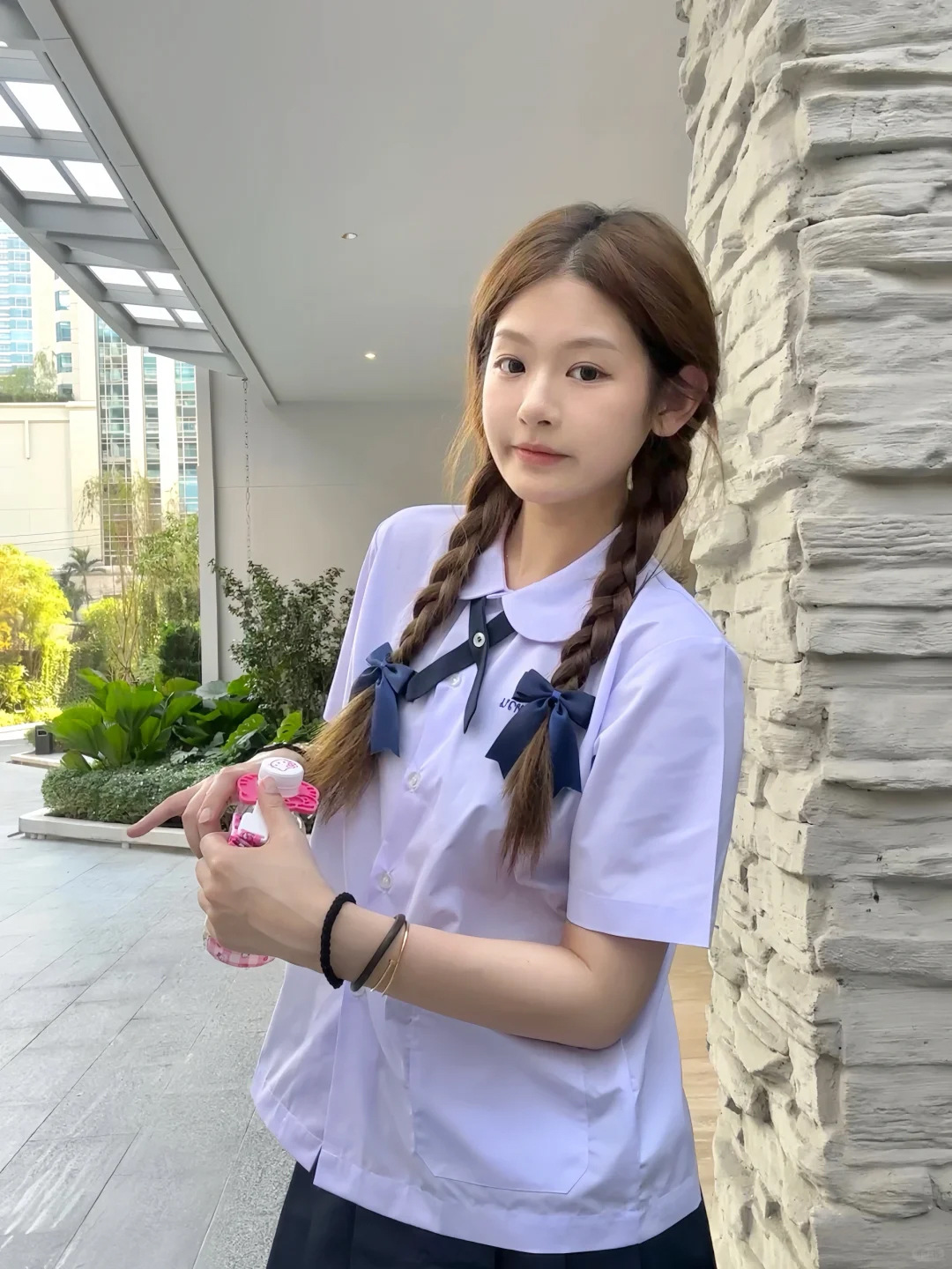 jk Uniform Suit Thai School Uniform Nano Short-sleeved Thai Shirt Preppy Style Class Uniform Female Summer Junior High School Graduation Uniform