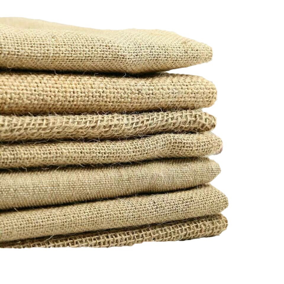 Linen Fabric Thickeneded Jute Retro Decorative Background Cloth Handmade DIY Tablecloth Old Coarse Cloth Sack Cloth Chinese Style