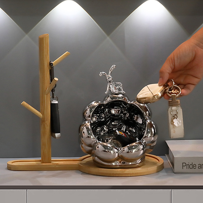 Entrance Entrance Key Storage Ornaments Light Luxury Rabbit Home Living Room Doorway Decoration Housewarming New Home Gift