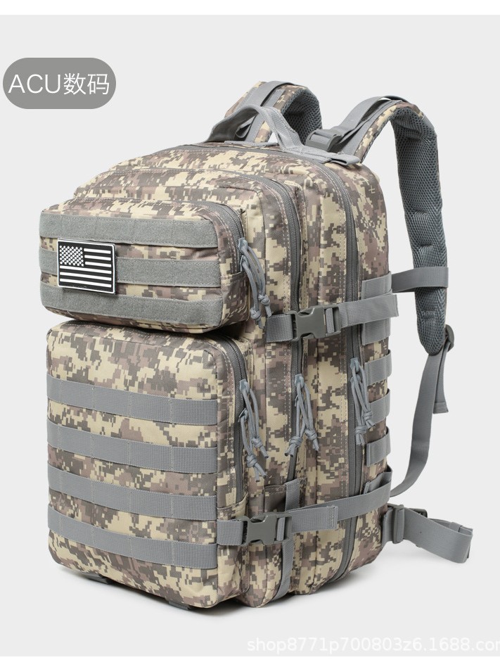 45L Outdoor Sports Backpack Large Capacity Men's Travel Commuter Backpack Waterproof Multifunctional Student Backpack