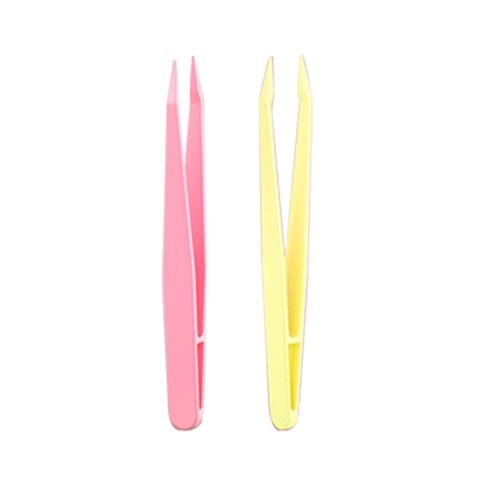 8cm Planner Sticker Tweezers Colorful Plastic Tweezers Tape Straight Tip Tweezers Hardened Pp Plastic