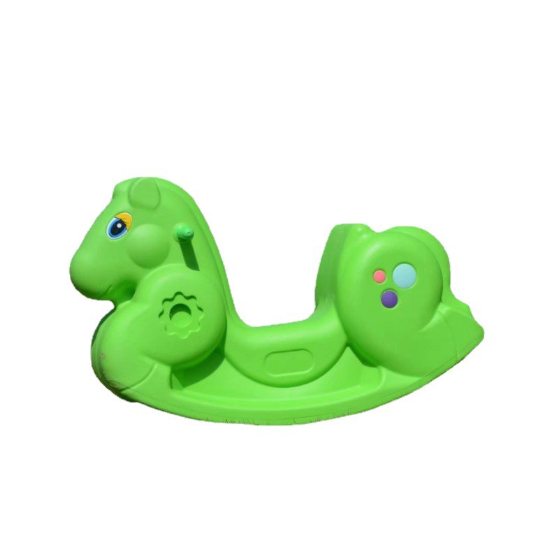 Children's Thickeneded One-Piece Rocking Horse Kindergarten Indoor Plastic Rocking Horse Toddler Monochrome Rocking Horse Toy Kidsren's Rocking Horse