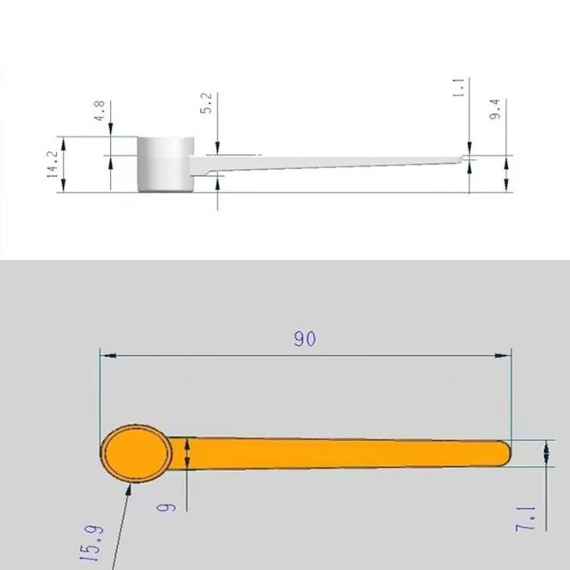 1g2ml plastic spoon medicine powder spoon quantitative spoon disposable plastic spoon independent packaging ZY11012