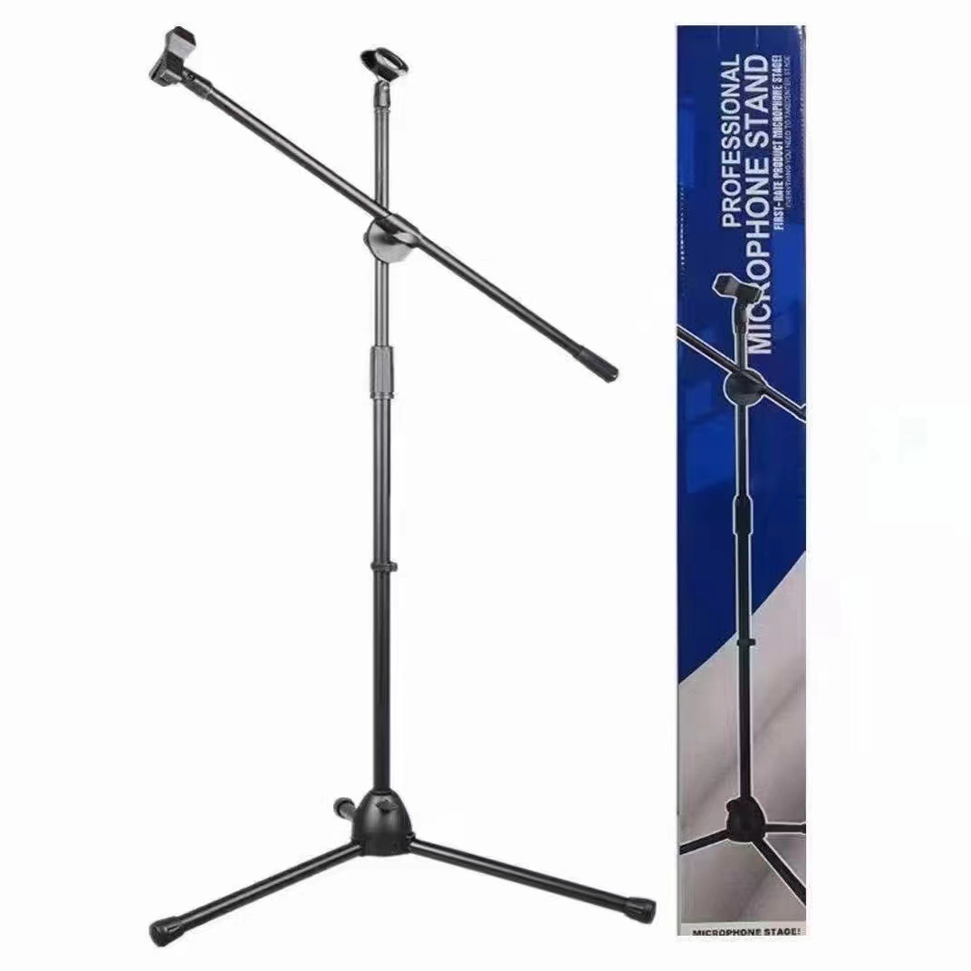 Condenser Microphone Stand Floor-Standing Microphone Karaoke Microphone Stand Dedicated Live Broadcast Mobile Phone Triangle High Stability