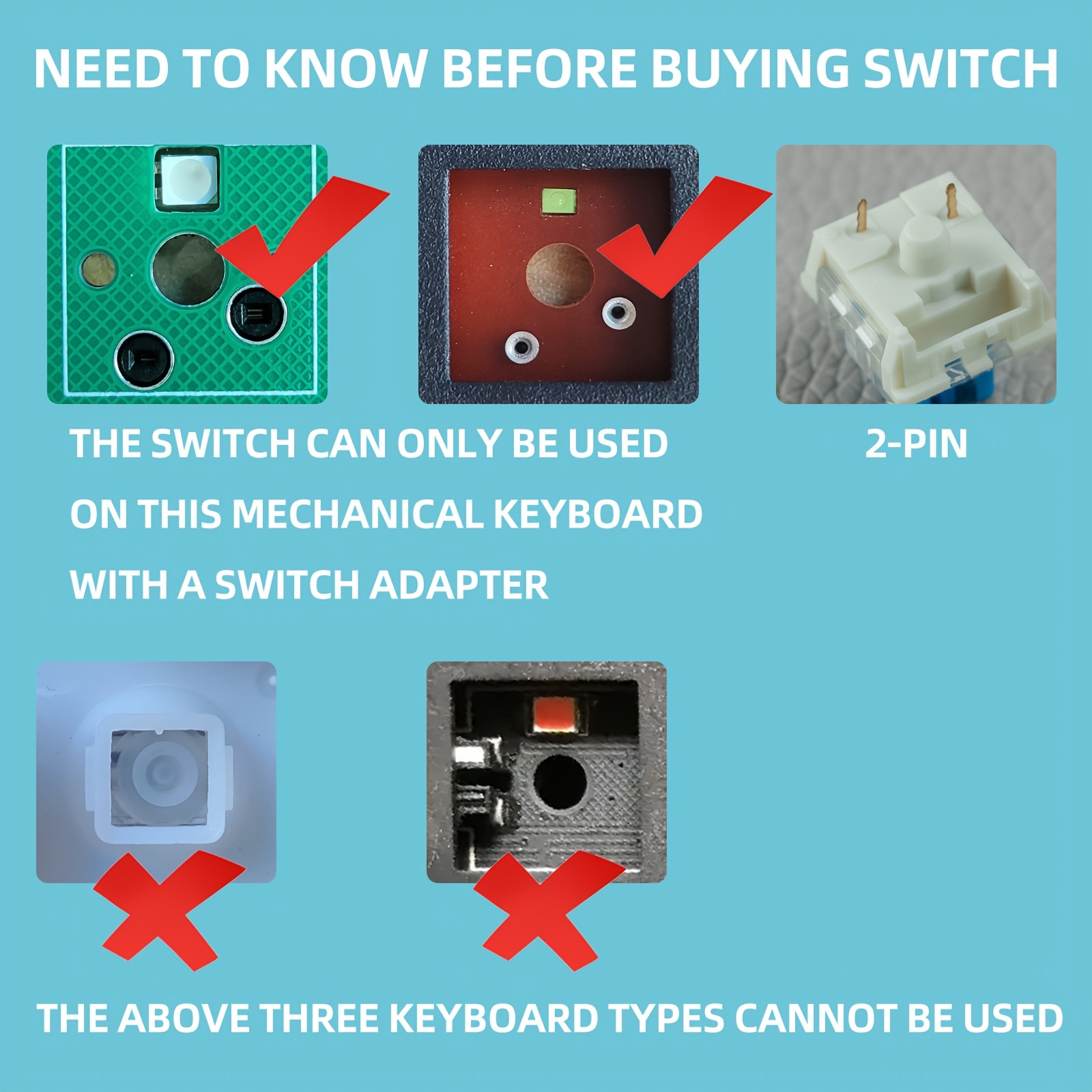 Mechanical Keyboard Shaft Body Hot-Swappable Linear Switch Black Black Tea Green Shaft Suitable for DIY
