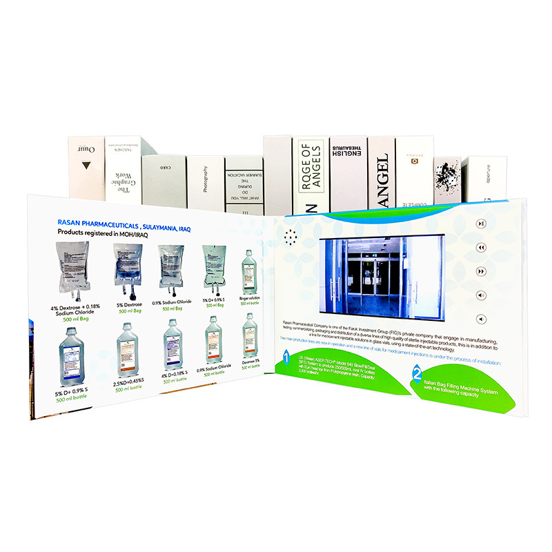 Free Design Advertising Brochure 2.44.3 5 7 10.1inch Video Greeting Card Lcd Digital Greeting Card