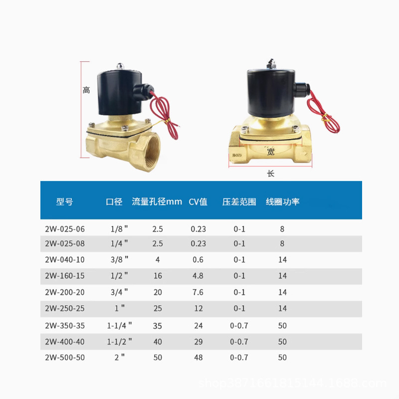 All Copper Normally Closed Solenoid Valve Water Valve Ac22V Ac380V Factory Direct Sales Free Shipping