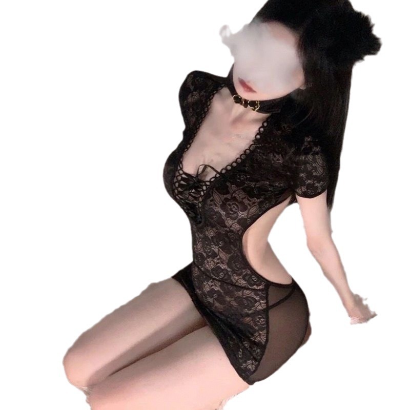 Sexy Underwear Uniform Temptation-Free Lace Passion suit Pure Desire Hip Midnight Charm Small Chest Bed Cheongsam