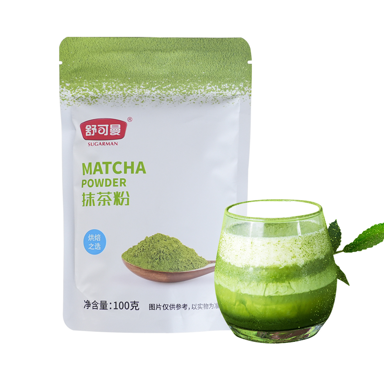 Factory wholesale 100 grams of Schukman matcha powder baking raw materials