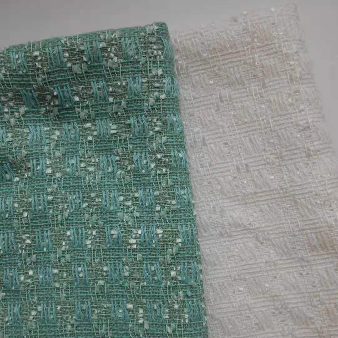 Spot small fragrant style fabric coat waistcoat dress fabric women's woolen tweed cloth