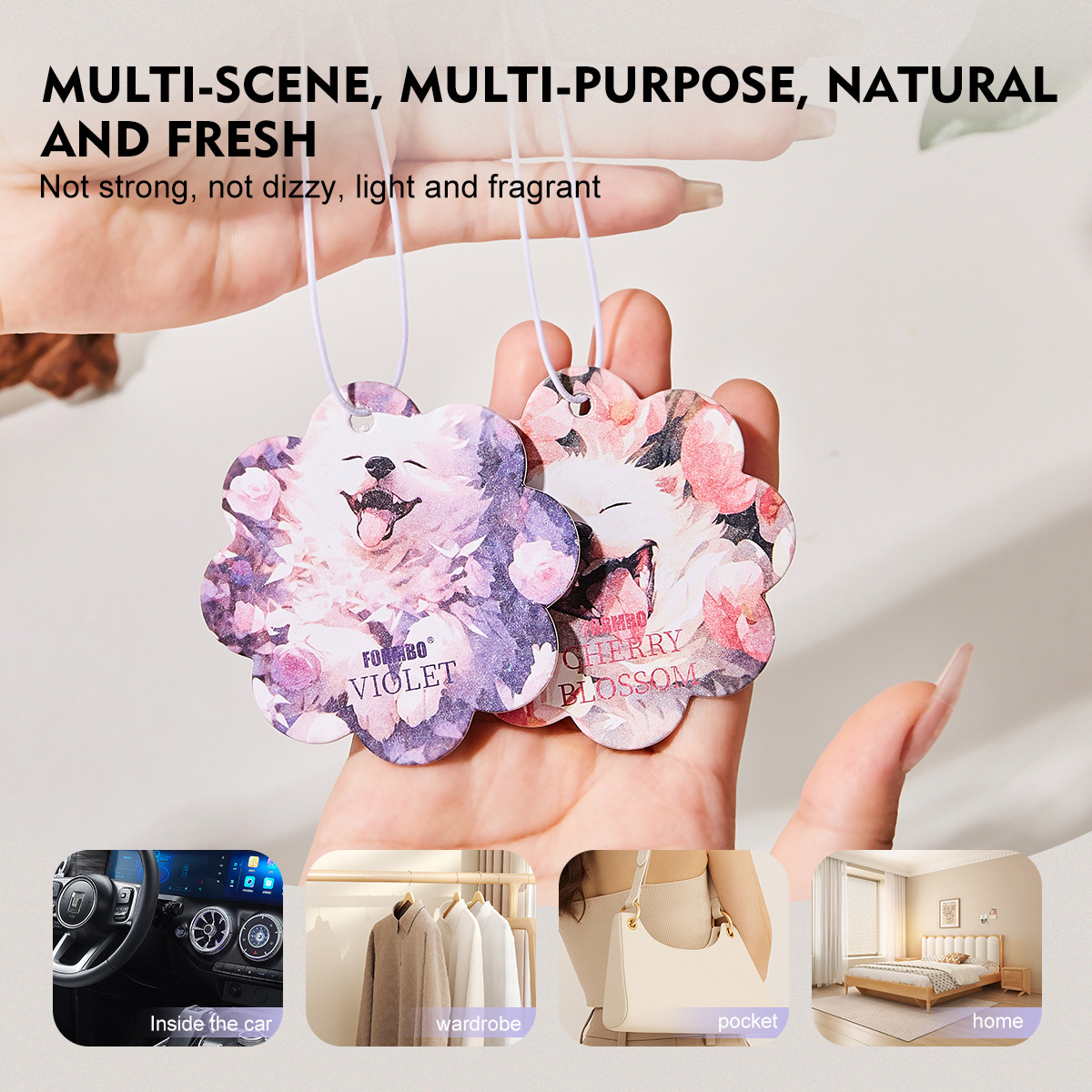 [Cross-Border Supply] Formbo Aromatherapy Card Fresh Air Long-Lasting Fragrance Car Fragrance Pendant