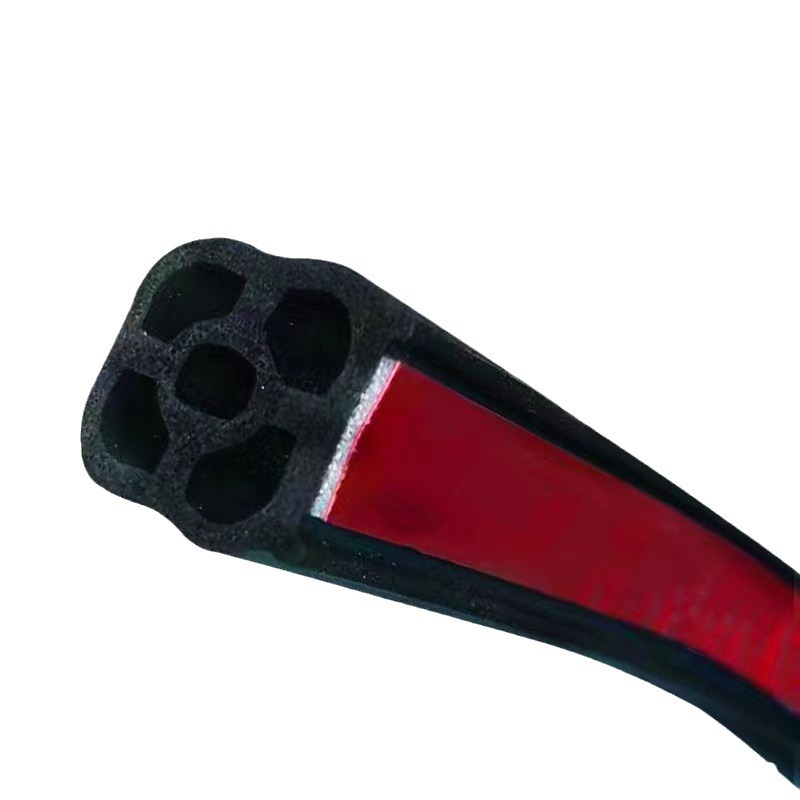 New upgraded square five-hole thickened sealing strip sound insulation strip dustproof windproof sound insulation sealing strip door sealing strip