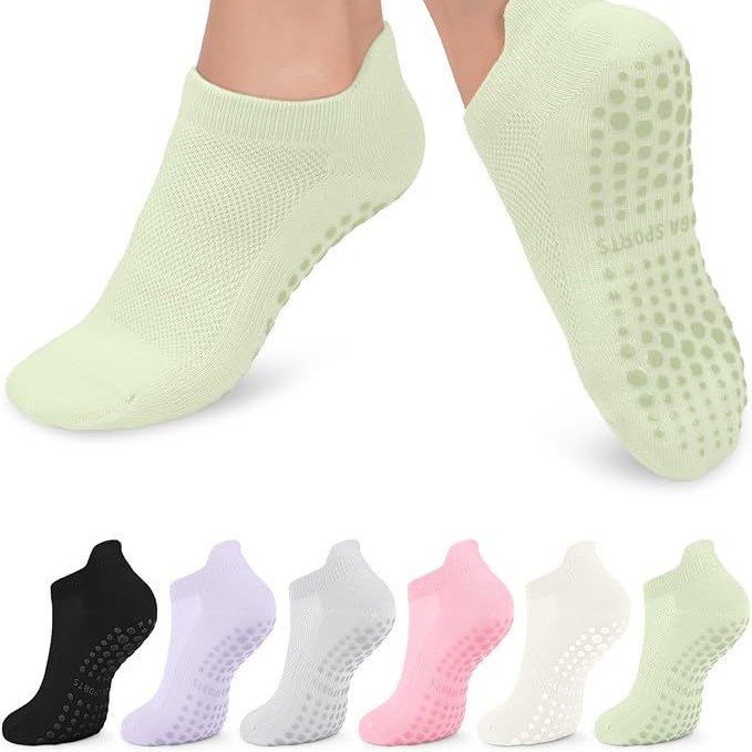 Cross-border Amazon Yoga Socks Non-slip dispensing Indoor Fitness Pilates Socks Women's Mesh Sports Socks Cotton Socks