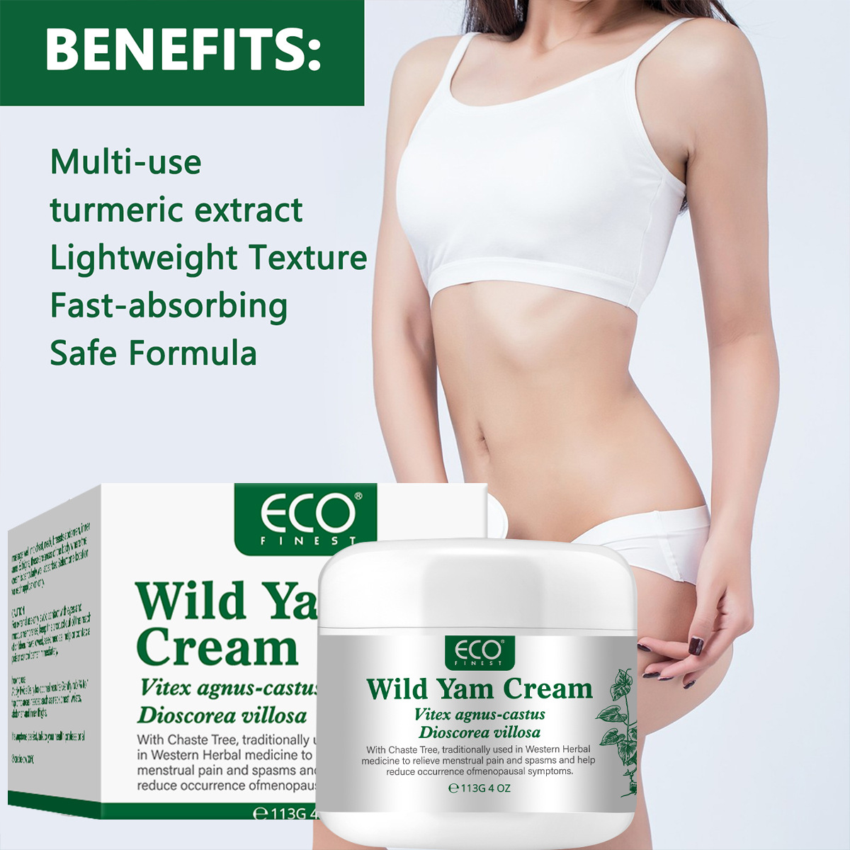 Cross-border Exclusive Hormone Balance Treatment Cream Yam Cream Wild Yam Cream Women's Period Relieve Spasm