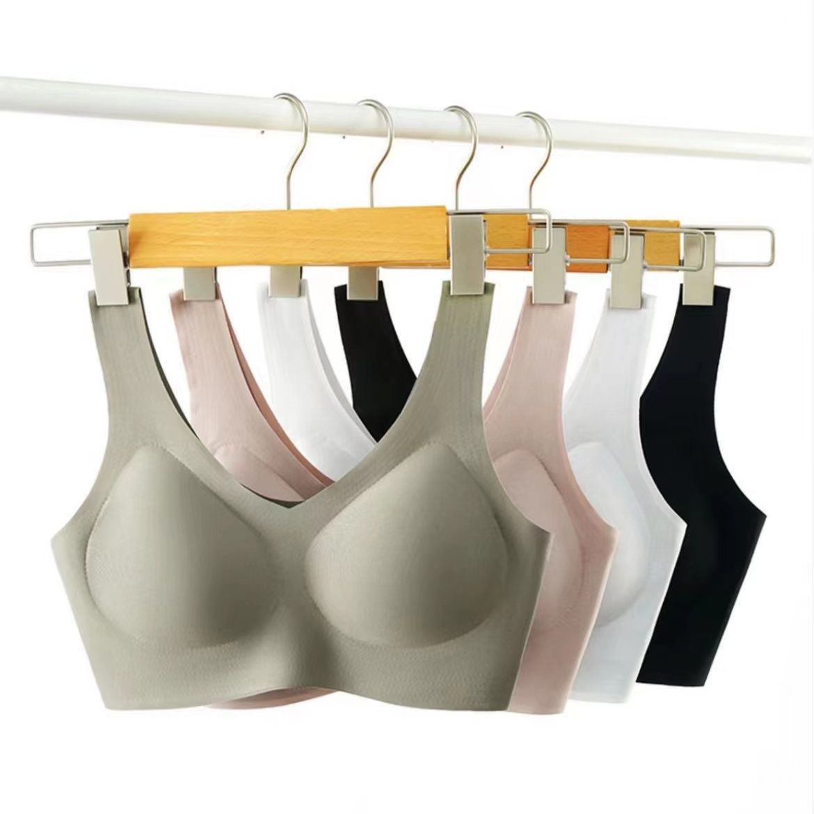 3XL fixed Cup seamless plus size bra underwear wireless Women's Big chest small chest seamless integrated Cup Vest Women
