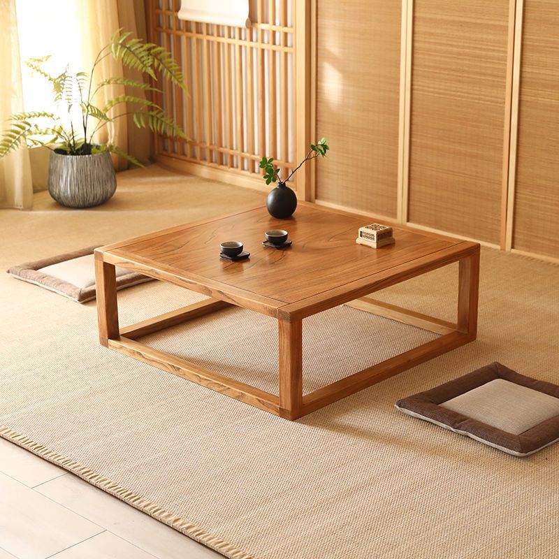Эльм, маленький кофейный столик для окна, массивный канг-стол, японский татами кофейный стол, низкий стол, квадратный стол, простой чайный стол
