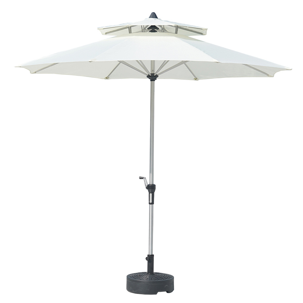 Outdoor Sunshade Umbrella Garden Umbrella Sun Umbrella Camping Stall Umbrella Garden Sun Protection Mid-pillar Umbrella Hand-cranked Leisure Beach Umbrella