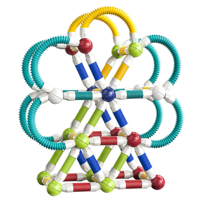 Cross-Border New Product, Versatile Retractable Magnetic Rod, Magnetic Building Blocks, Educational Assembly, Children's Magnetic Rod, Boys and Girls Toys