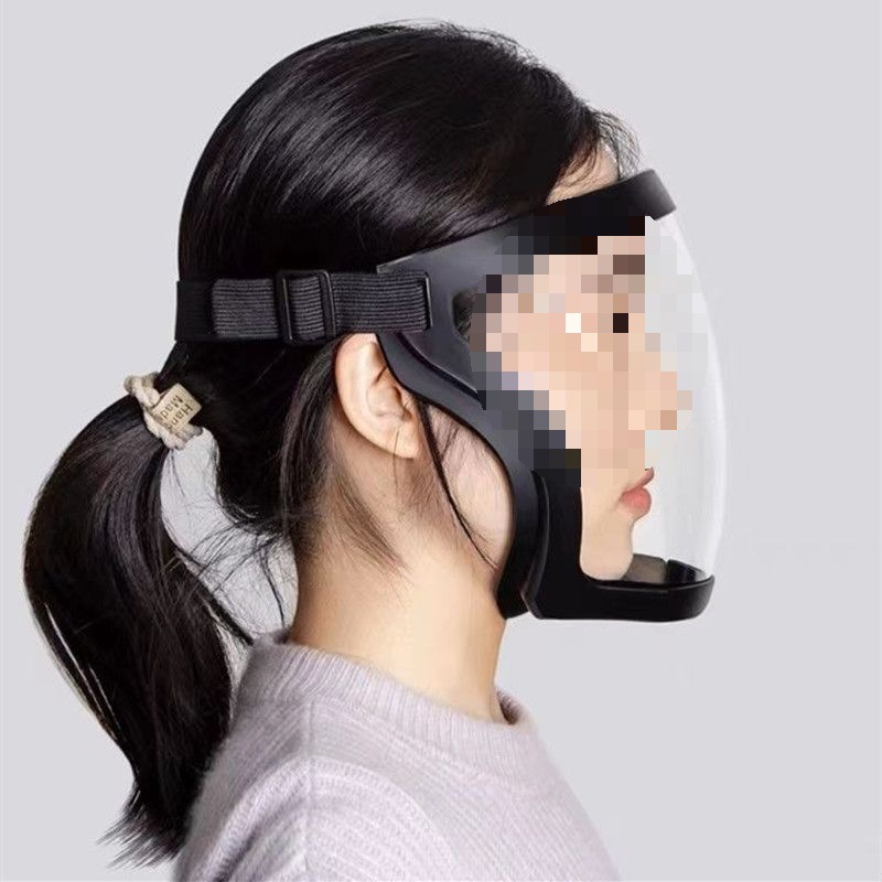 New Transparent Mask Mask Protective Face Windproof Upgraded Filter Version Protective Anti-Fog HD Mask Riding Mask